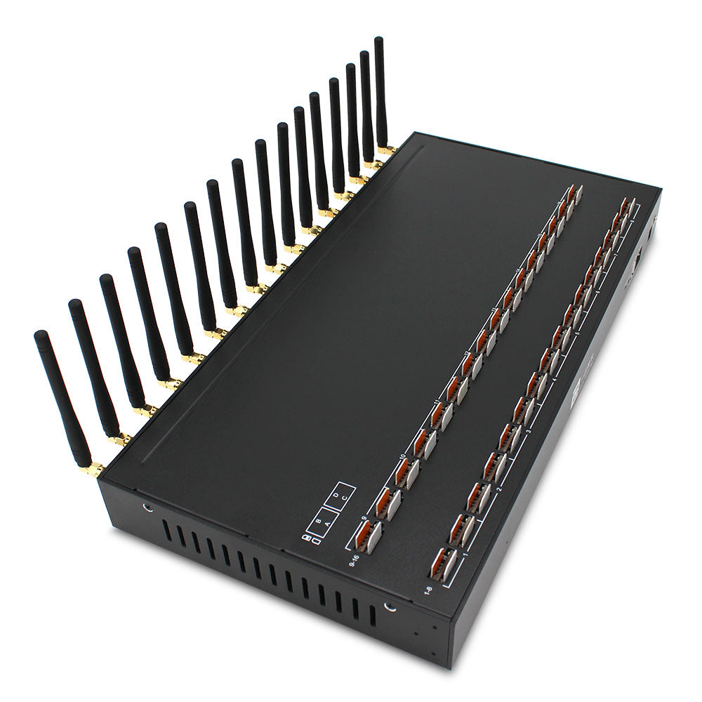16 Ports 64 SIMs 2G SMS Gateway